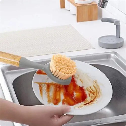 2x Dish Washing Up Brush Cleaning Brushes Kitchen Tool Pot Sink Scrubber Sponge