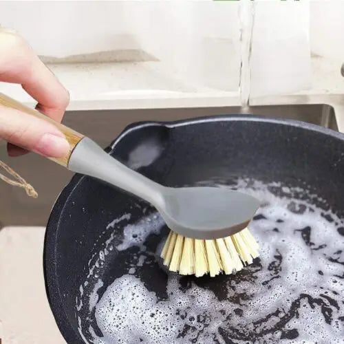 2x Dish Washing Up Brush Cleaning Brushes Kitchen Tool Pot Sink Scrubber Sponge