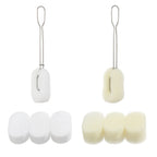 Detachable Bottle Cup Washing Sponge Brush with Stainless Steel Handle Replaceable Sponge Cleaning Brush Home Kitchen Tools