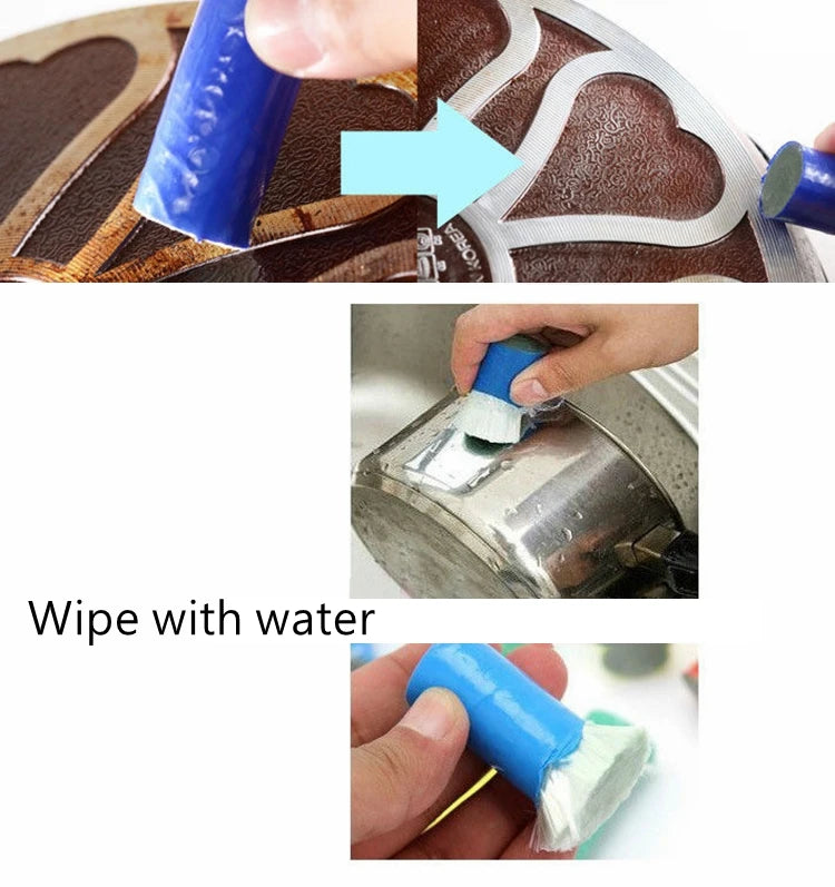 Useful Magic Cleaning Brush Stainless Steel Rod Magic Stick Metal Rust Remover Useful for Cooktop Pot Eraser Kitchen Clean Tools