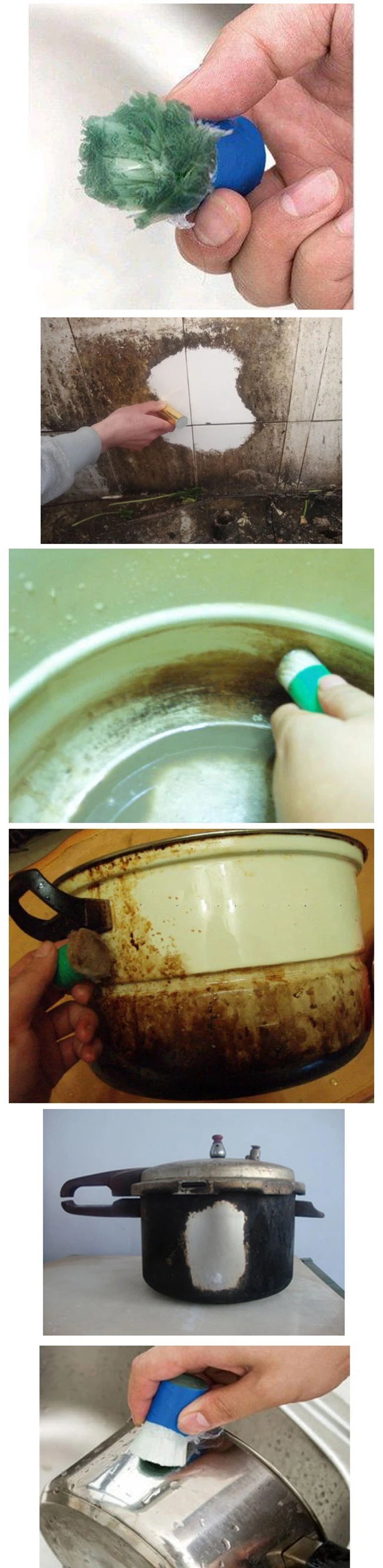 Useful Magic Cleaning Brush Stainless Steel Rod Magic Stick Metal Rust Remover Useful for Cooktop Pot Eraser Kitchen Clean Tools