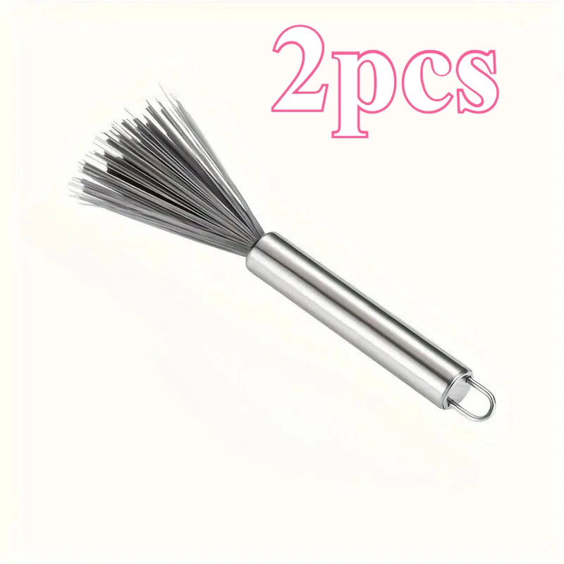 1/2Pcs hanging stainless steel pot brush keyboard brush multi-purpose brush, portable and reusable