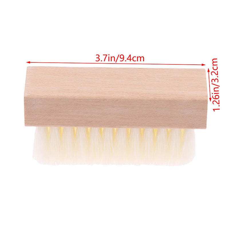 Handle Details Polishing And Cleaning Brush Horse Hair Wood Brush Leather Shoe Care And Cleaning Shoe Brush