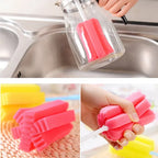 Long Handle Baby Bottle Brush Soft Sponge Brush Water Bottle Glass Cup Washing Cleaner Tool Kitchen Cleaning Tool Specialty Tool