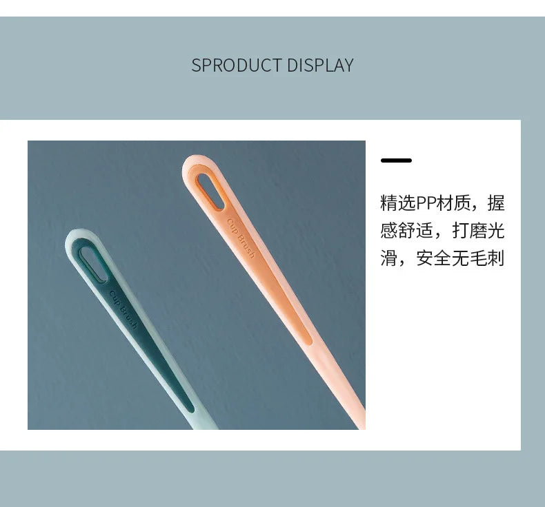 2874 Cup Scrub Brush Bottle Wine Cup  Kettle Cup Clean Long Handle Wash Bottle Brush Remove Coffee Tea Stains Sponge Brush