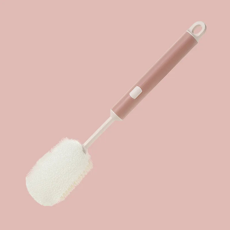 Removable Long Handle Soft Sponge Brush Kitchen Washing Cleaning Tool For Coffee Drink Wineglass Bottle Glass Cup Brush