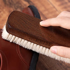 1 Piece Solid Wood Wool Shoe Brush, Polishing, Cleaning, Care Brush, Suitable For Leather Or Fabric Shoes, Cleaning Brush