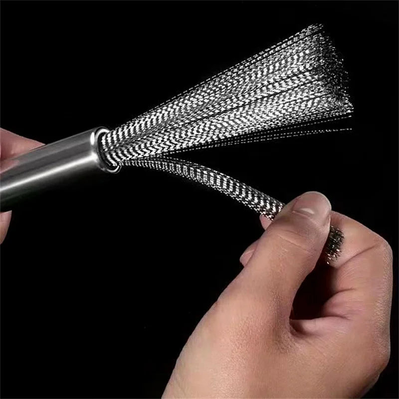 304 Stainless Steel Cleaning Brush | Efficient Scrubber With Hanging Loop, Durable Metal Pot Clean Tool