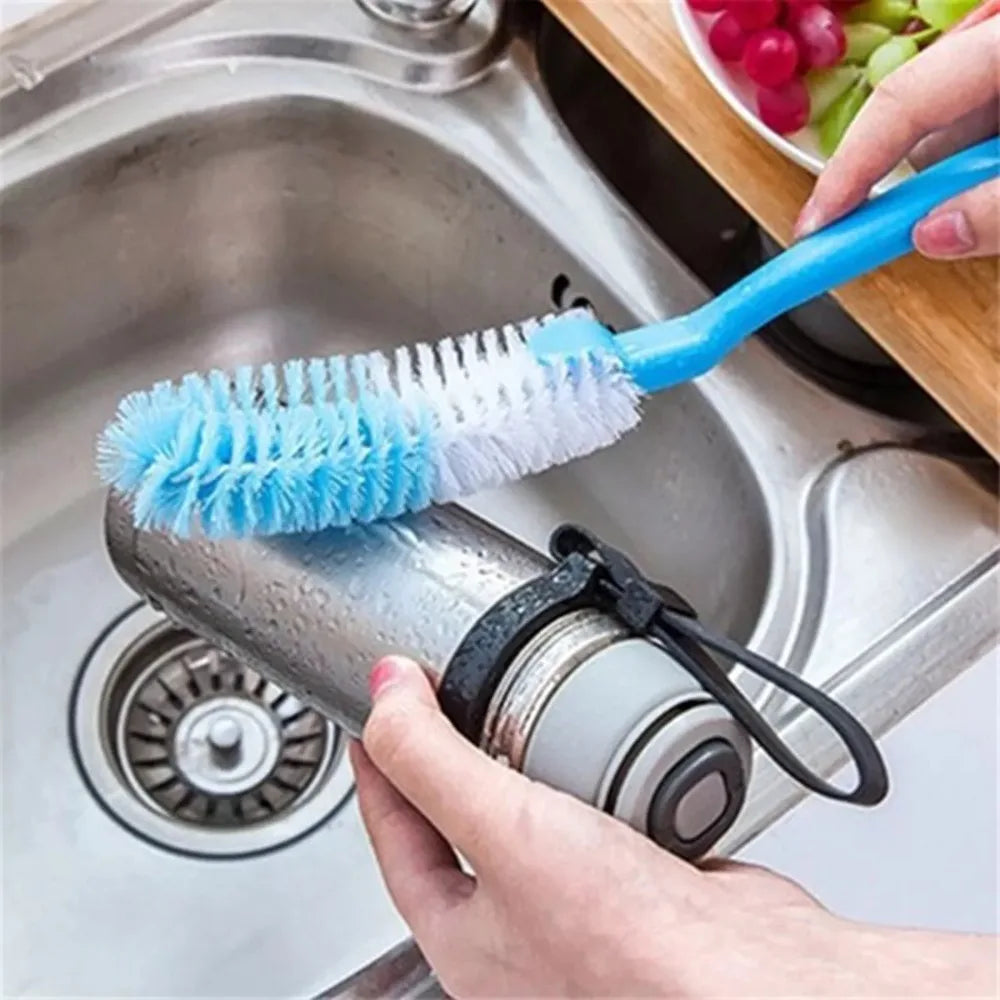 Creative Plastic Cleaning Brush Multi-function Stain Removal Water Bottle Cleaning Brush Soft Pot Cup Long Handle Brush