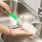 New 2 Pcs Sponge Baby Milk Feeding Bottle Brush Nipple Cleaning Cup Scrubber Washing Brushes Kitchen Cleaner Home Supplies