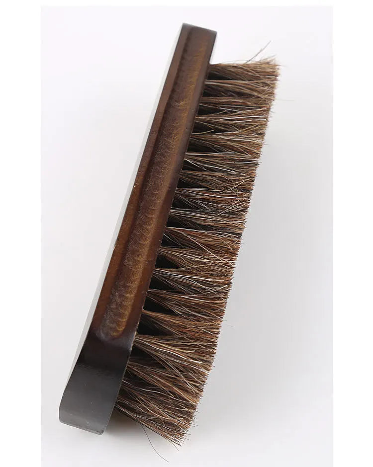 Natural Horsehair Leather Soft Polishing Tool Real Horse Hair Shoe Brush Polish Bootpolish Cleaning Brush For Suede Nubuck Boot