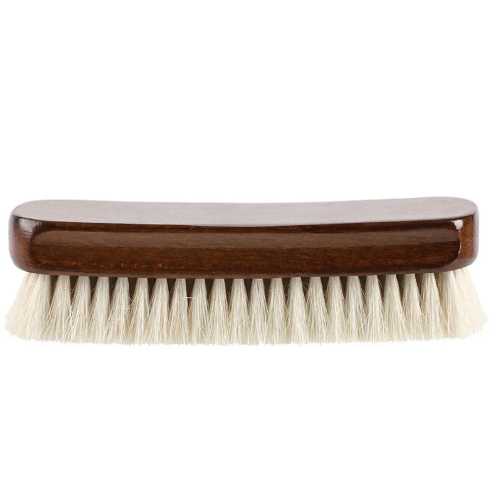 1 Piece Solid Wood Wool Shoe Brush, Polishing, Cleaning, Care Brush, Suitable For Leather Or Fabric Shoes, Cleaning Brush