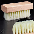 Useful Wood Handle Shoe Brush Polish Brush Plastic Hair Soft Pig Hair Brush Sneaker Shoe Cleaning Brush Laundry Brush