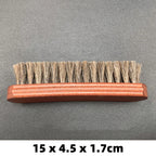 Horsehair Shoe Brush and Multifunctional Portable Plush Shoe Cloth Kit Wooden Handle Leather Car Shoe Cleaning Polishing 1 set