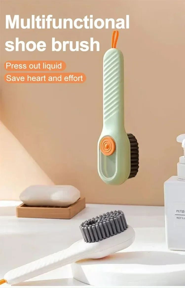 Multifunction Cleaning Shoe Brush Soft Automatic Liquid Shoe Brush Long Handle Liquid Clothes Brush Household Cleaning Tools