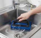 Household Sponge Scouring Pads with Handle Kitchen Sink Scrubber Pot Brush for Daily Cleaning and Cooking Tools