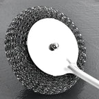 Strong Decontamination Cleaning Brush Long Handle Pot Brush Kitchen Pan Pot Dishes Cleaning Brush Steel Wire Metal Wool Scourer