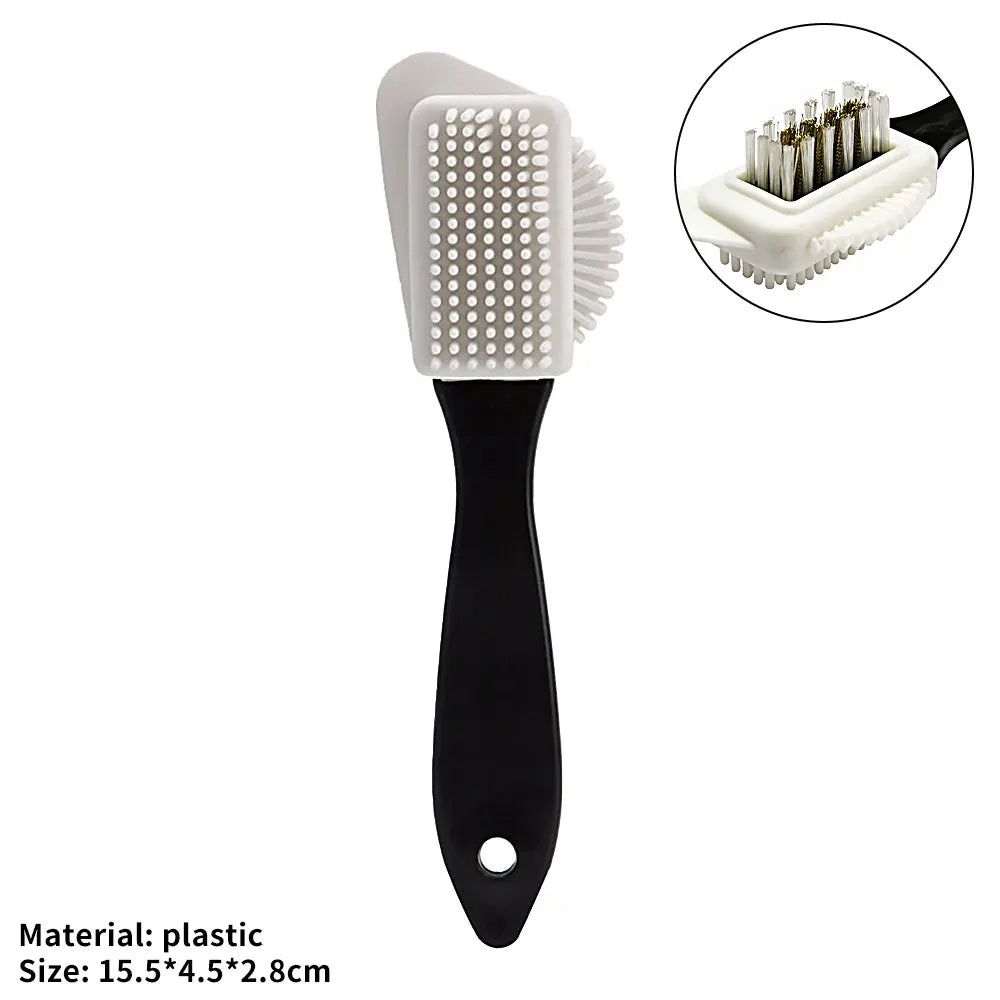 3 Side Cleaning Shoe Brush Plastic S Shape Shoe Cleaner For Suede Snow Boot Leather Shoes Household Cleaning Tools Accessories