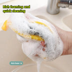 5PCS Double-Side Dish Wash Sponges, Dish Washing Brush Pan Pot, Dishwashing Sponge, Household Cleaning Reusable Kitchen Tools
