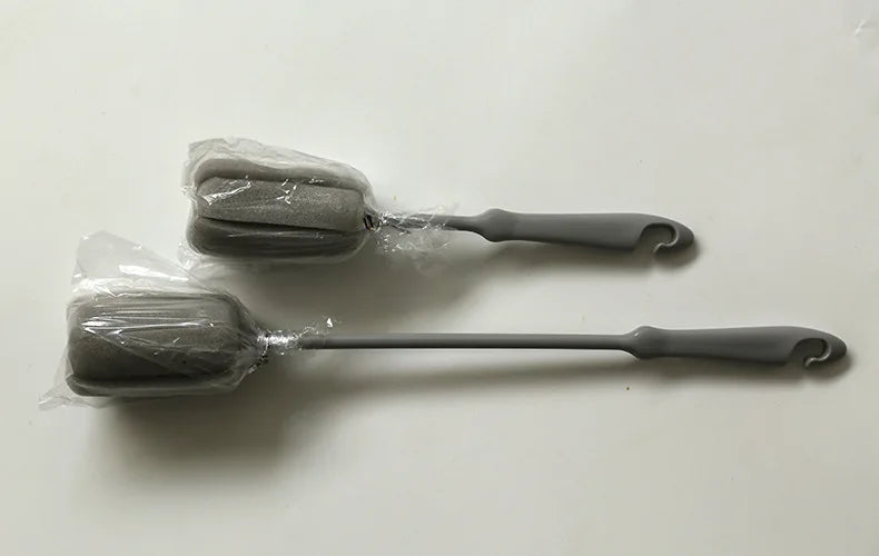 2493 Sponge Cup Brush Milk Bottle Brush Steel Ball Long Handle Spongy Brush Kitchen Household Cleaning Brush