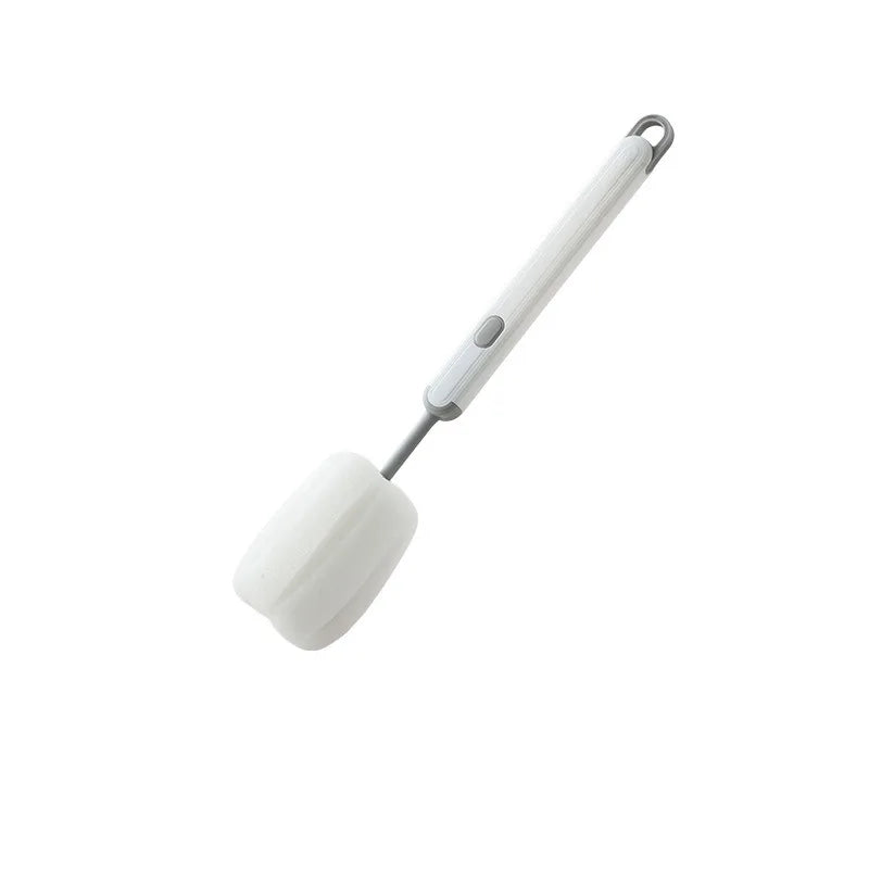 Detachable Long Handle Sponge Brush with Hanger - Cup & Bottle Cleaning Brush, Space Saving Sink Organizer (For Mugs, Glasses)