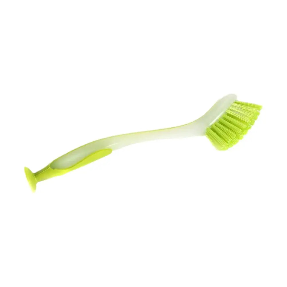 Multifunctional Pot Cleaning Brush Vertical Dishwashing Brush Kitchen Suction Cup Type Sink Cleaning Scrub LongHandle Tool Brush