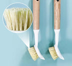 Natural Wooden Pot Brush With Sisal Bristles Durable Strong Scrubbing Eco Friendly Dish Brush For Cast Iron Skillet Pots Pans