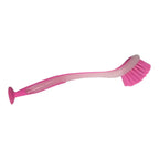 Multifunctional Pot Cleaning Brush Vertical Dishwashing Brush Kitchen Suction Cup Type Sink Cleaning Scrub LongHandle Tool Brush