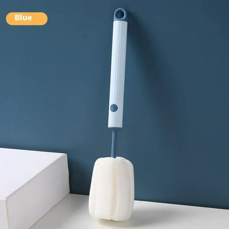 New Nordic-style Cup Brush Long-handled Sponge Cup Brush Detachable and Replaceable Head Baby Bottle and Thermos Cup Clean Brush