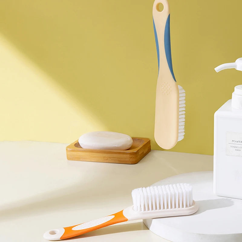 Long Handle Scrubbing Brush Soft Bristle Laundry Clothes Shoes Scrub Brush Portable Plastic Cleaning Brush For Kitchen Bathroom