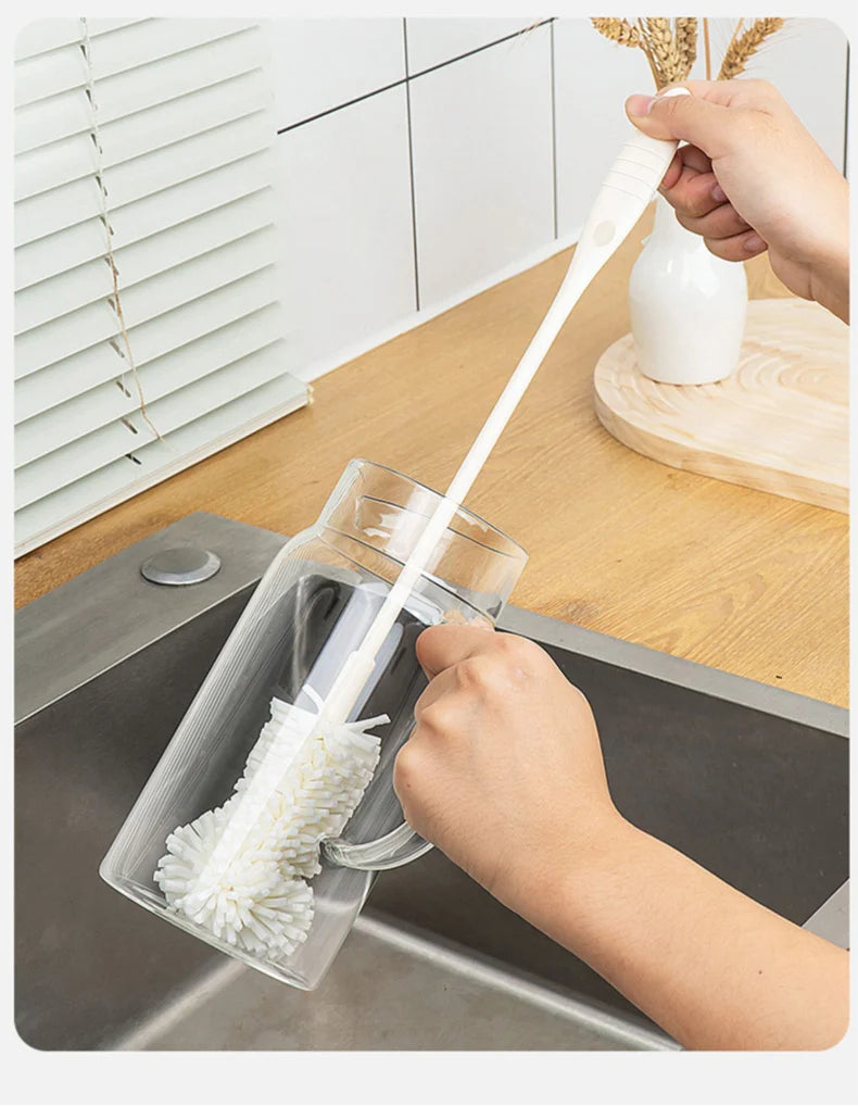 GIANXI Sponge Brush Cup Scrubber Glass Cleaner Kitchen Cleaning Tool Long Handle Drink Wineglass Bottle Household