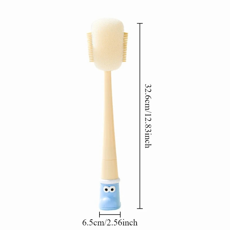 1PC Special sponge brush for washing cups Baby Bottle Straw Brush Five in one long handled cup brush Water cup cleaning artifact