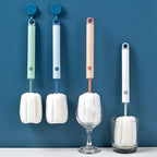 New Nordic-style Cup Brush Long-handled Sponge Cup Brush Detachable and Replaceable Head Baby Bottle and Thermos Cup Clean Brush