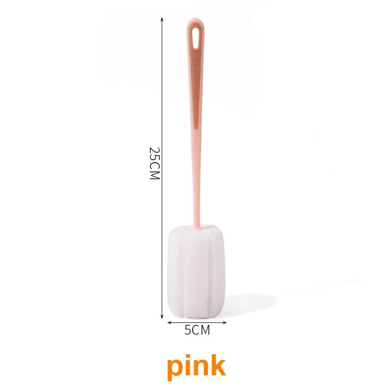 2874 Cup Scrub Brush Bottle Wine Cup  Kettle Cup Clean Long Handle Wash Bottle Brush Remove Coffee Tea Stains Sponge Brush