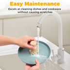 4/5Pcs Bamboo Dish Brush Set Pot Cleaning Brush Long Handle Kitchen Dishes Scrubber Strong Decontamination Rust Removal Utensils