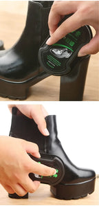 Quick Polish Double-sided Leather Shoe Brush Polish Brush Shoe Maintenance Brightening Cleaning Duster Sponge Wipe Colorless