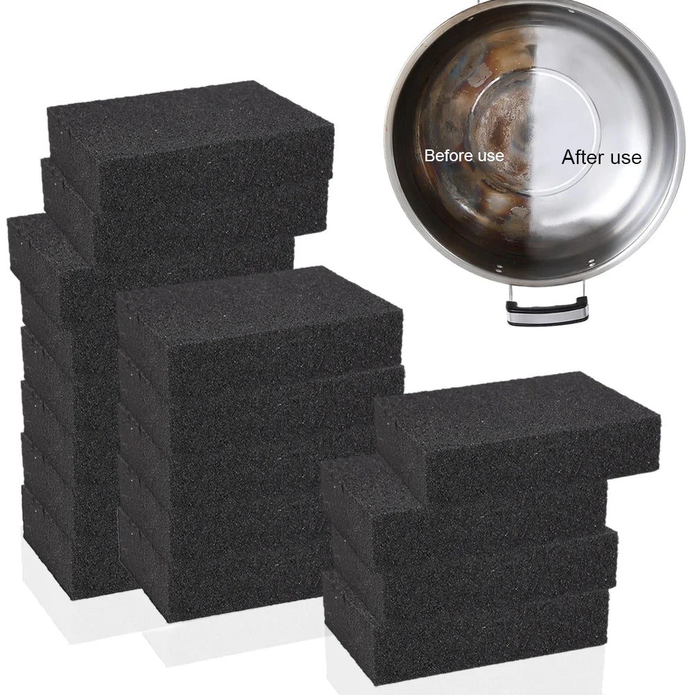 1/2/4/6/8Pcs Emery Sponge Pot Brush for Removeing Rust Descaling Magic Clean Pan Dishes Sharpen Rub Brush Home Kitchen Gadget