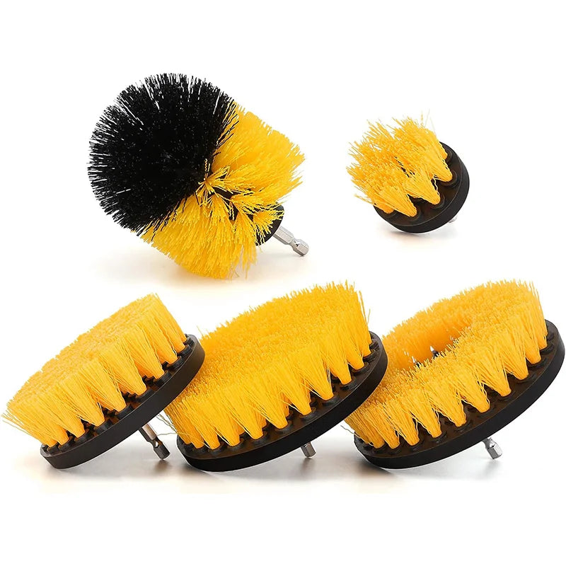 5/6/7/9 Pcs Cleaning Brush Attachment Set Power Scrubber Brush with 1/4“ Extend Long Drill Scrub Brush for Cleaning Shower