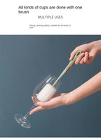 Cup Brush Cup Clean Long Handle Milk Bottle Brush No Dead Angle Remove Tea Stain Sponge Small Brush #2874
