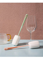 2874 Cup Scrub Brush Bottle Wine Cup  Kettle Cup Clean Long Handle Wash Bottle Brush Remove Coffee Tea Stains Sponge Brush