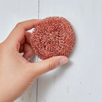 2 pcs/set Kitchen Scrub Pads Copper Dishwashing Brush Dish Cleaning Brush Wire Pot Scrubber Cleaning Supplies Dishwashing Sponge