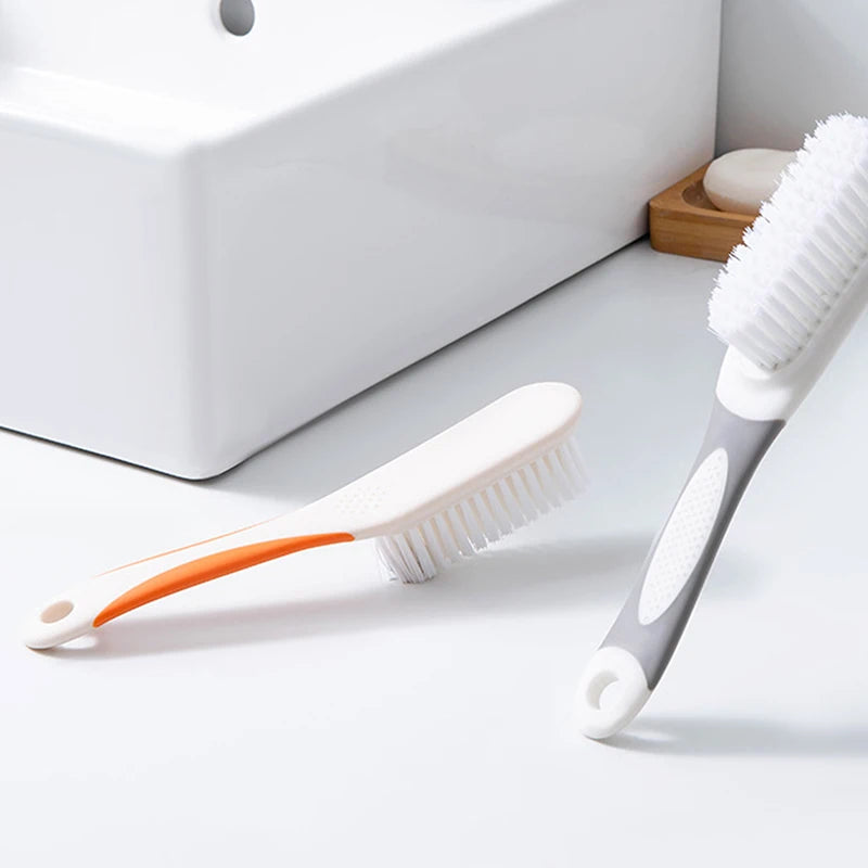 Long Handle Scrubbing Brush Soft Bristle Laundry Clothes Shoes Scrub Brush Portable Plastic Cleaning Brush For Kitchen Bathroom