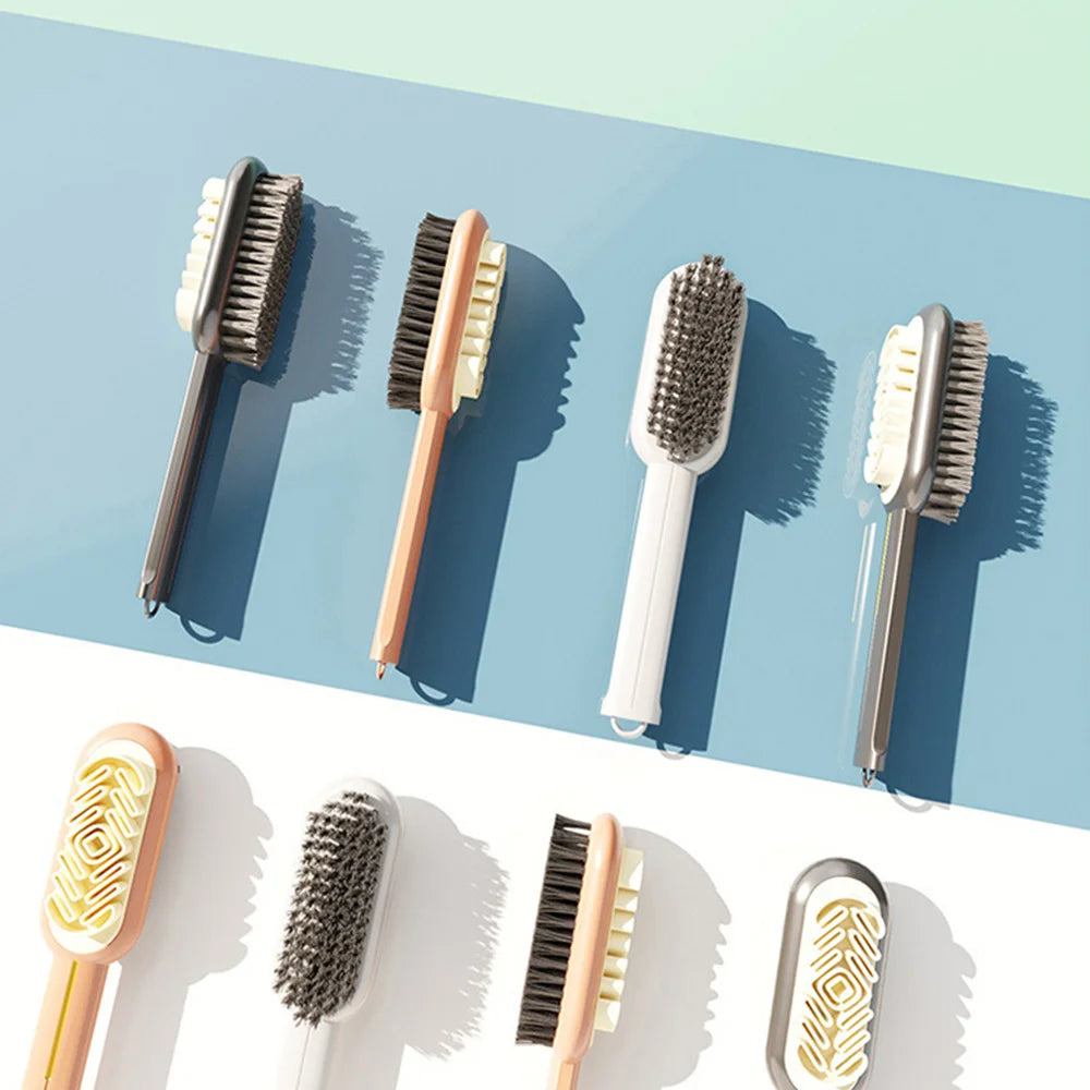 Long Handle 2-Sided Suede Cleaning Brush for Shoes Sneakers Stain & Dust Removal Rubber Boot Cleaner Shoe Brush