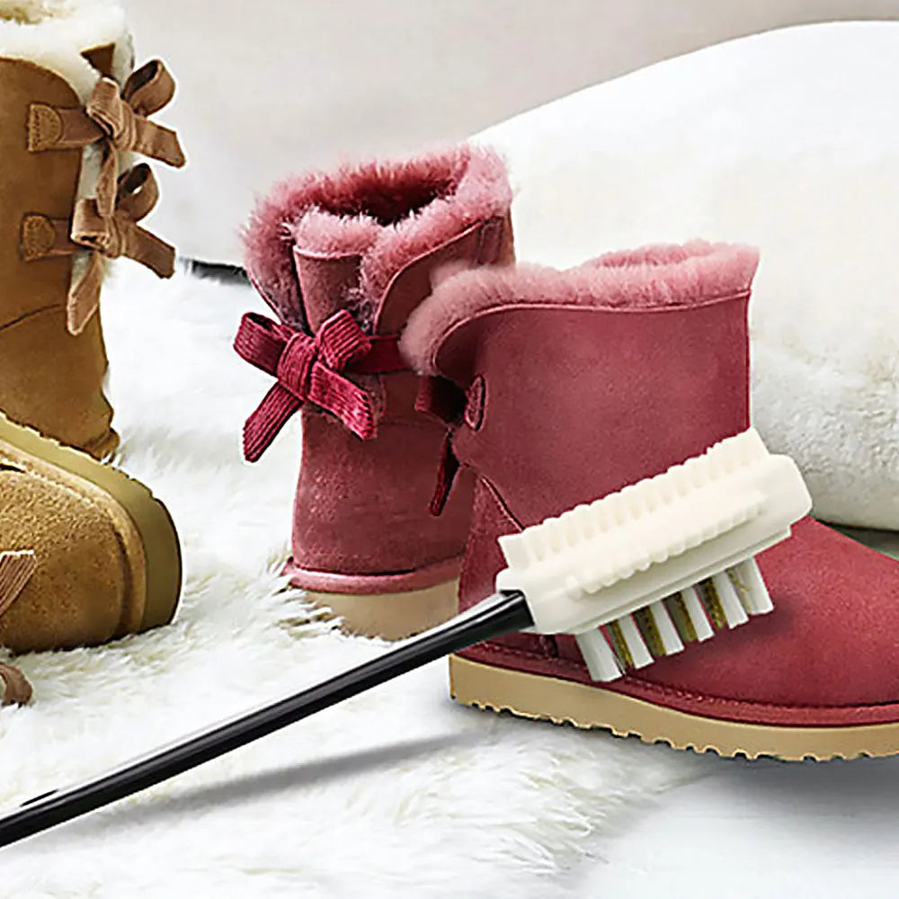 3 Side Cleaning Shoe Brush Plastic S Shape Shoe Cleaner For Suede Snow Boot Leather Shoes Household Cleaning Tools Accessories