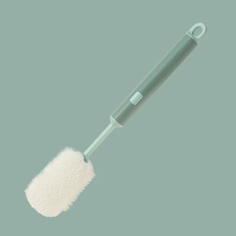 Removable Long Handle Soft Sponge Brush Kitchen Washing Cleaning Tool For Coffee Drink Wineglass Bottle Glass Cup Brush