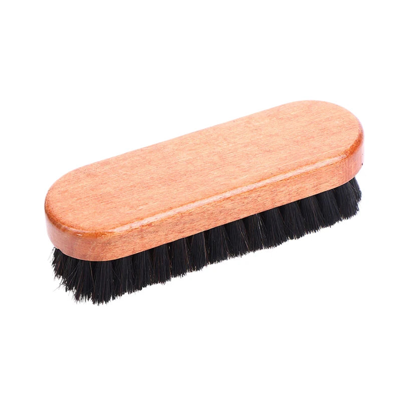 1PC Handle Dashboard Details Polishing And Cleaning Brush Horse Hair Wood Brush Leather Shoe Care And Cleaning Shoe Brush