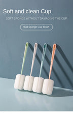 Cup Brush Cup Clean Long Handle Milk Bottle Brush No Dead Angle Remove Tea Stain Sponge Small Brush #2874