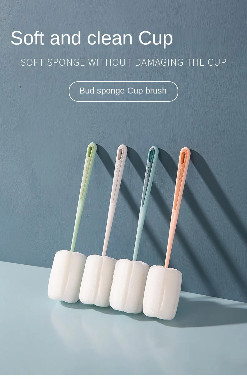 Cup Brush Cup Clean Long Handle Milk Bottle Brush No Dead Angle Remove Tea Stain Sponge Small Brush #2874