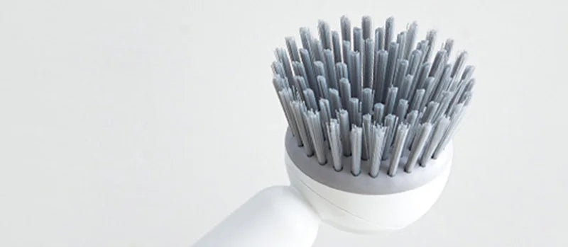 Plastic Dish Brush Rotatable Kitchen Pot Brush Hanging Utensil Brush Convenient Long Handle Home Dishes Brush For Stain Removal