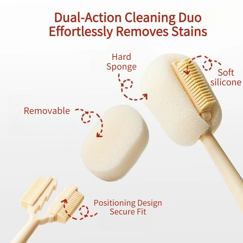 1set Bottle Brush Cup Scrubber Pacifier Bottle Brush Set Sponge Long Handle for Drink Bottle Glass Cup Brush Cleaning Tool